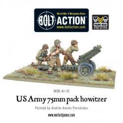 Obuseiro do pacote Bolt Action 75mm do Exército dos EUA.