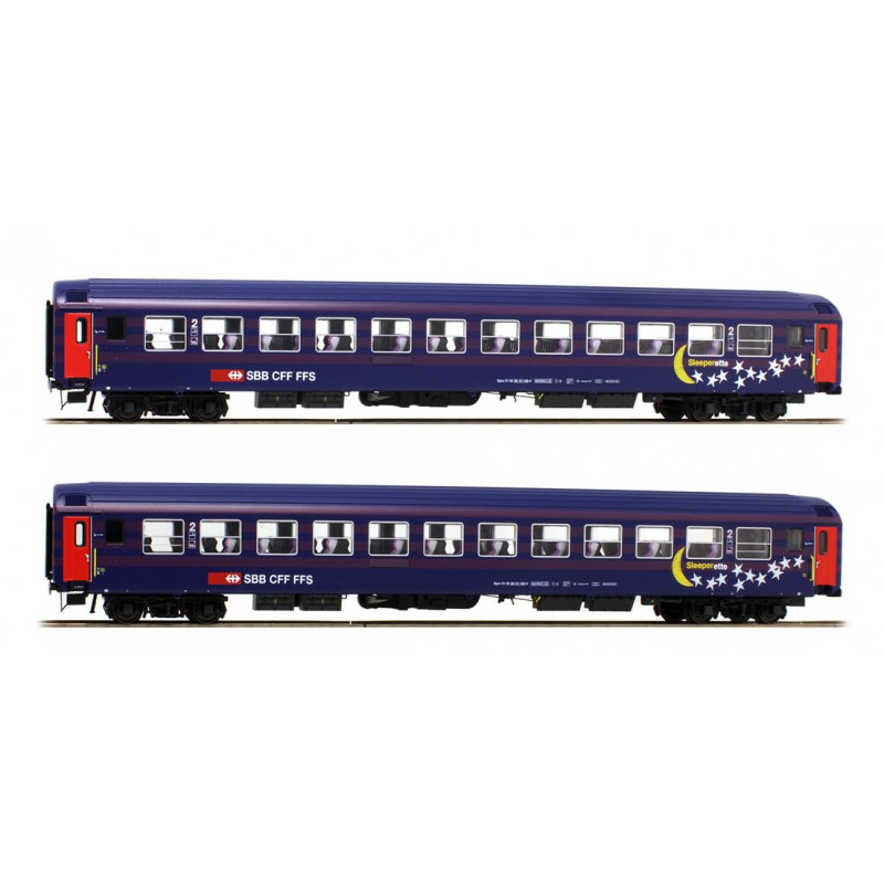 Set de dos coches Bpm RIC, SBB. Set de dos coches Bpm RIC, SBB.