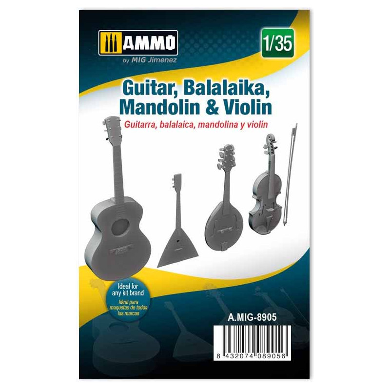 Guitarra, mandolina, balalaika y violín.