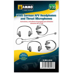 WWII German AFV Headphones and Throat Microphones.