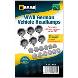 Phares de véhicules allemands sans vitre.