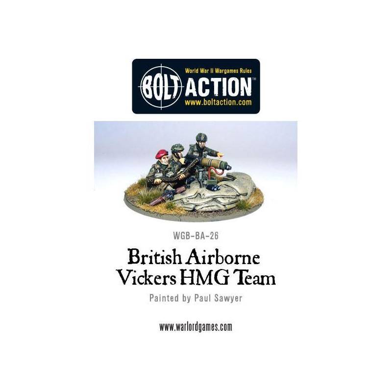 Equipo británico Airborne Vickers MMG. Bolt Action.