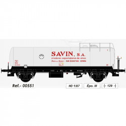 Vagón cisterna Savin S.A., para transporte de vino. Vagón cisterna Savin S.A., para transporte de vino.
