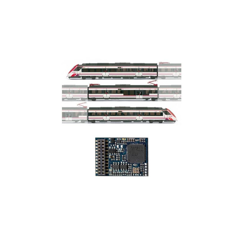 Decoder 21 pins para la 7700 RENFE. ESU ER301/7700