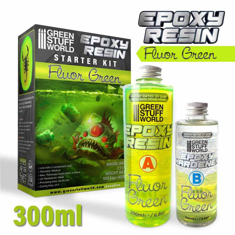 Resina Epoxy - Verde Fluor. Resina Epoxy - Verde Fluor.