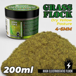 Gazon électrostatique 4-6mm. Herbe jaune sèche. 200 ml.