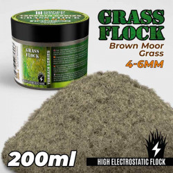 Grama eletrostática 4-6mm. Grama marrom da charneca. 200ml.
