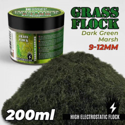 Electrostatic Grass 9-12mm . Dark green marsh. 200ml.