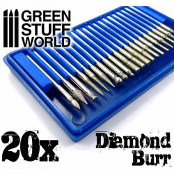 Set of 20 Diamond Burs.