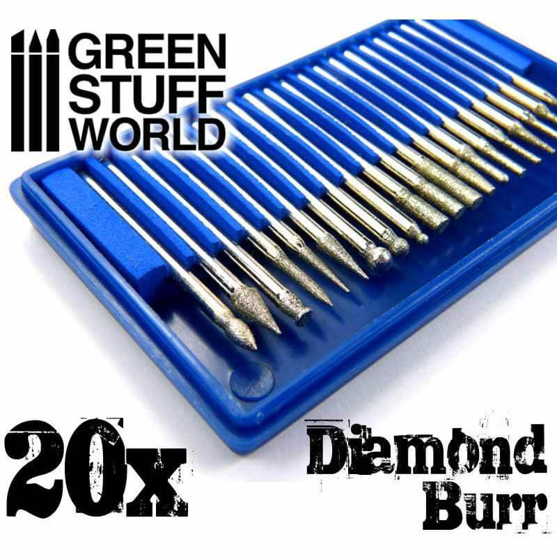 Set of 20 Diamond Burs. Set of 20 Diamond Burs.