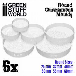 Moldes de contenção para bases redondas (x6).