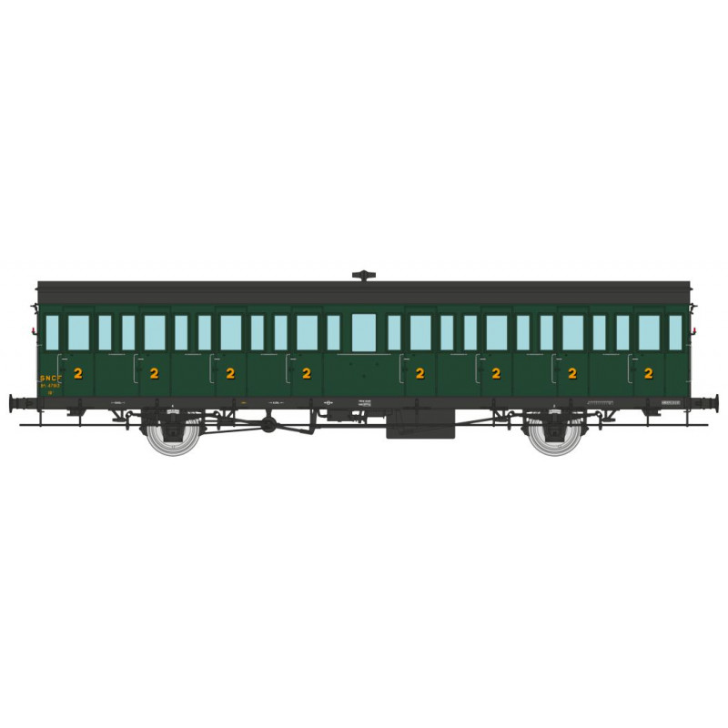 Coach second class, SNCF. Coach second class, SNCF.