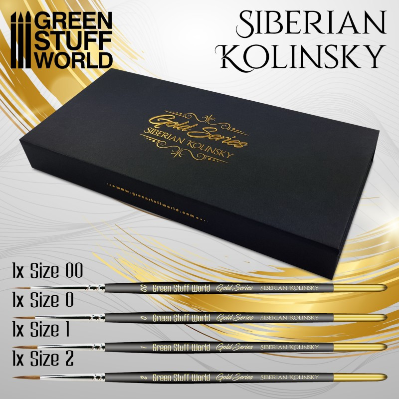 Set de pinceles premium, Gold Series. Set de pinceles premium, Gold Series.