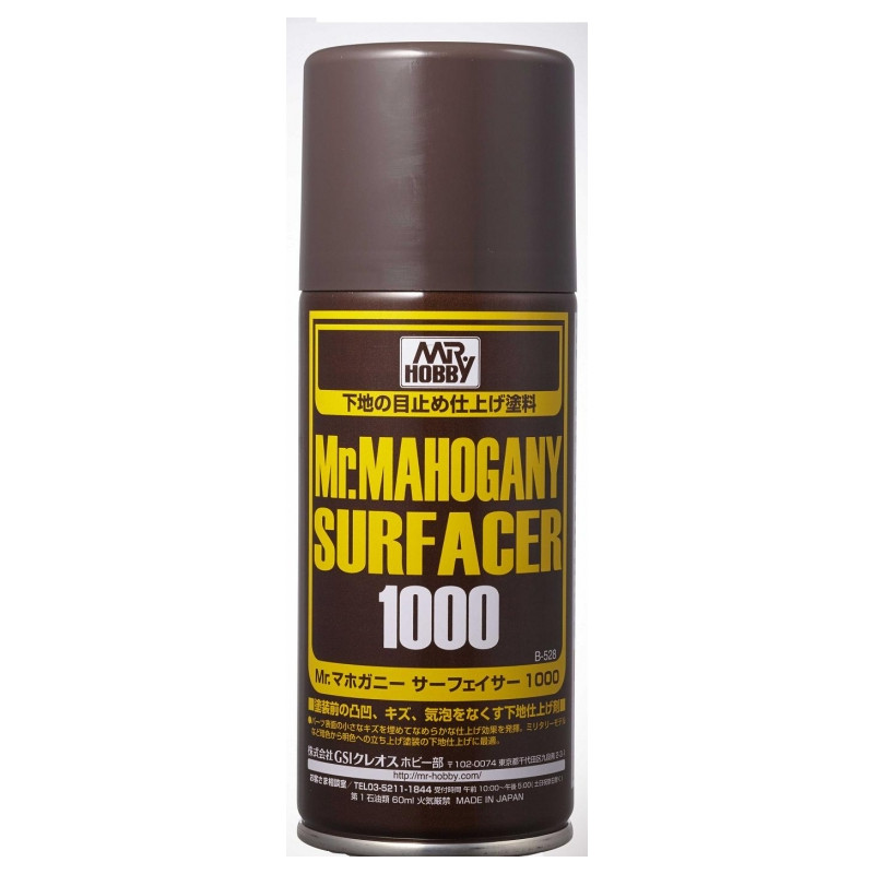 Mr Mahogany Surfacer 1000, Spray. Mr Mahogany Surfacer 1000, Spray.