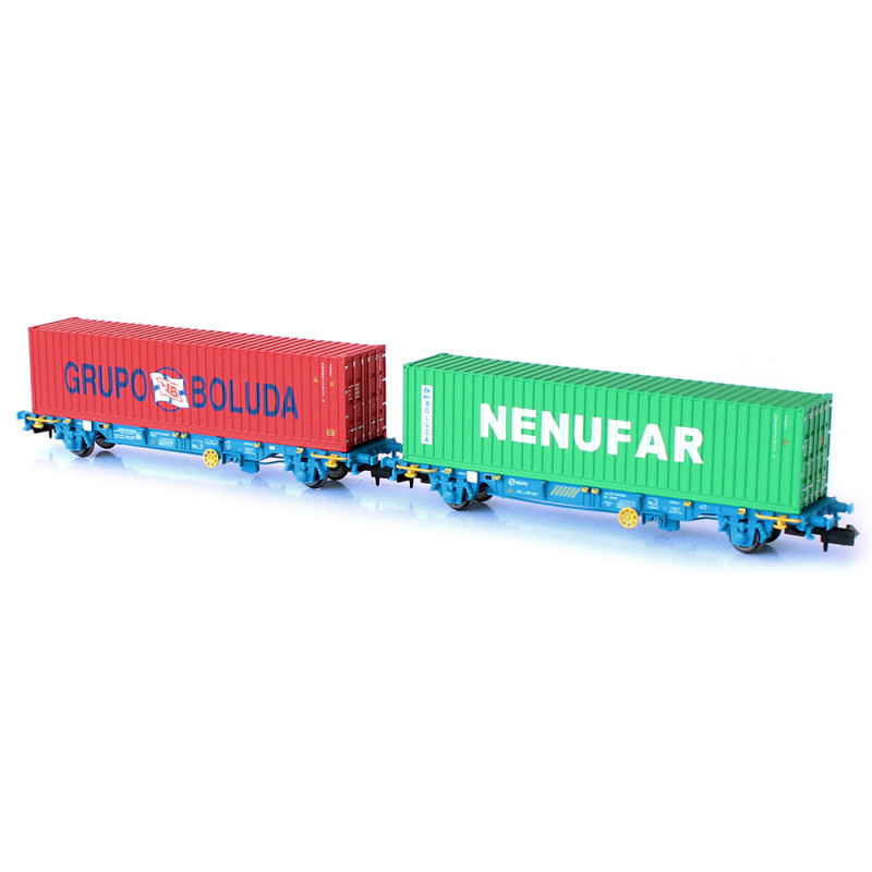 Container carrier MCI, Renfe - Boluda and Nenufar. Container carrier MCI, Renfe - Boluda and Nenufar.
