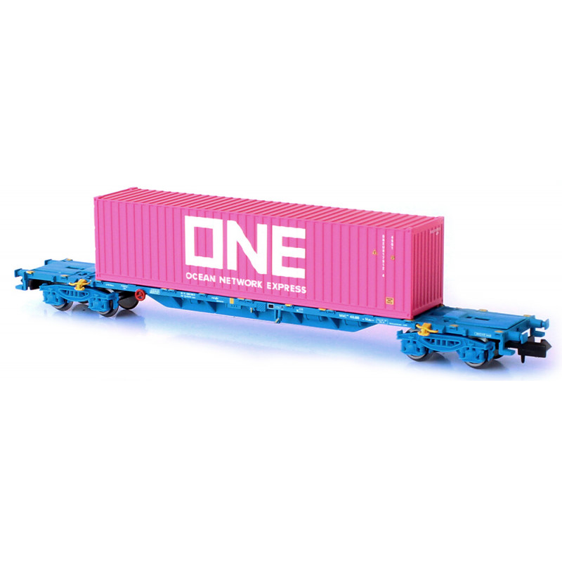 Container carrier wagon, RENFE. ONE. Container carrier wagon, RENFE. ONE.