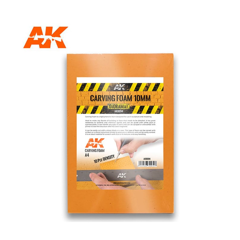 Foam para tallar de 10 mm. A4.