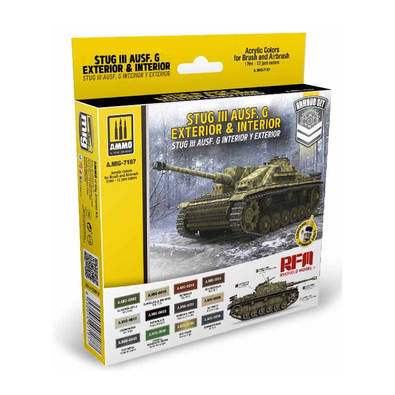 Set colores Stug III Ausf. G interior y exterior.