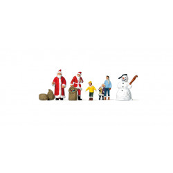 Weihnachtsmann mit Kindern.