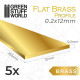 Flat brass profile 0,2 x 12 mm.