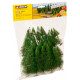 Model spruce trees.