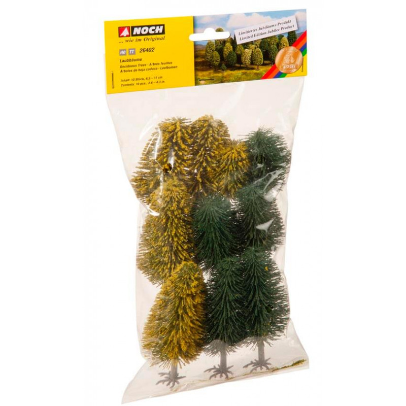 10 deciduous trees. 10 deciduous trees.
