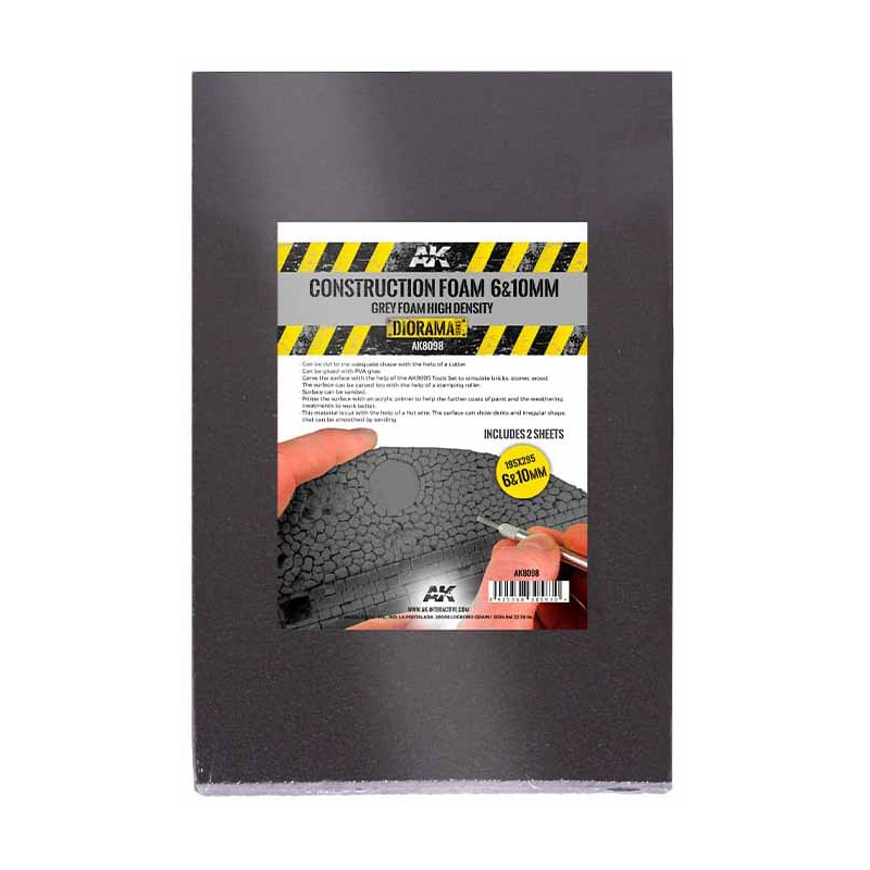 6 & 10 mm construction foam. A4.