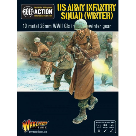 US Army Infantry Squad in Winter Clothing. Bolt Action.