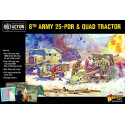 8th Army 25 pounder Light Artillery, Quad & Limber. Bolt Action.