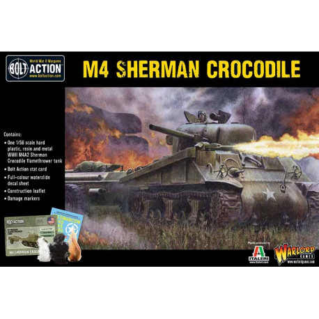 Sherman Crocodile flamethrower tank. Bolt Action.