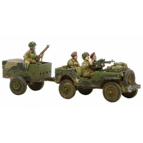 British Airborne Jeep & Trailer. Bolt action.