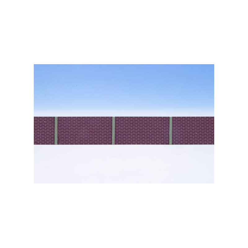 Industrial wall with steel T-profiles.