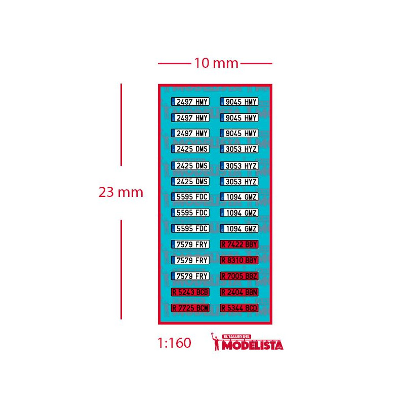 Spanish modern trailer license plates. ETM 9025