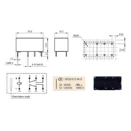 Double coil magnetic relay.