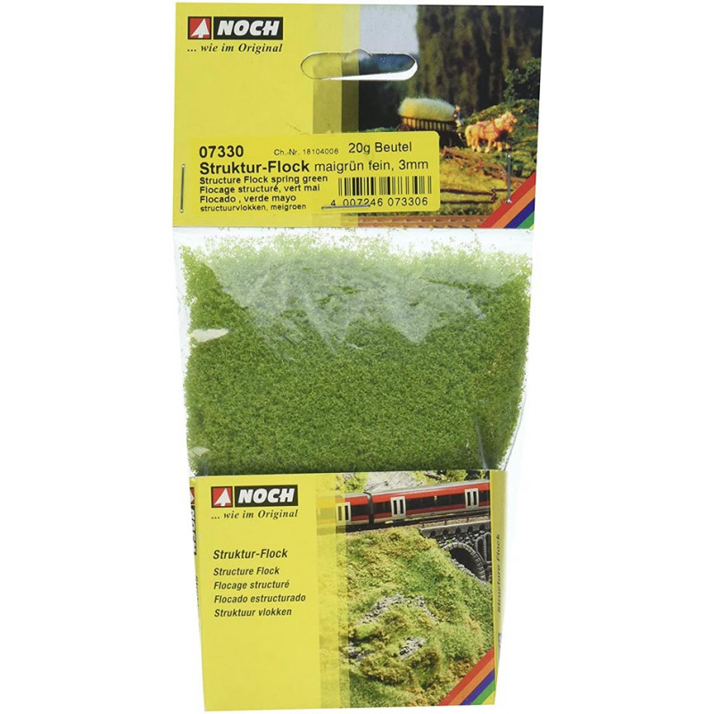 Flocado fino, verde mayo.