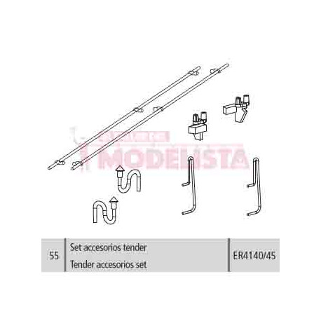 Set accessories for tender. Mikado