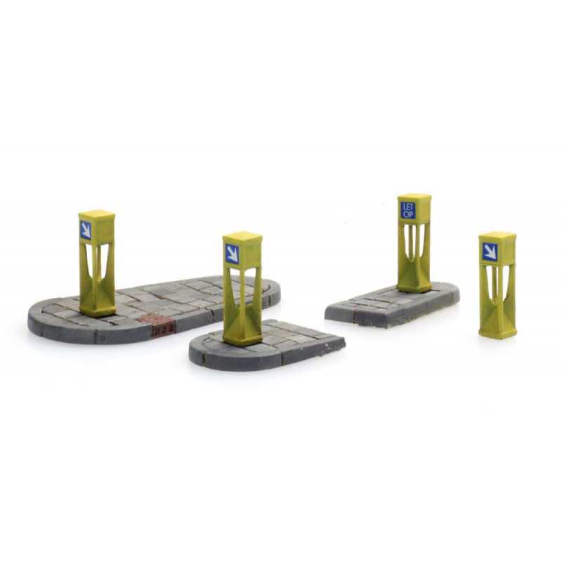 Columnas de tráfico e isletas. Columnas de tráfico e isletas.