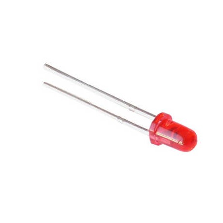 Flashing red led, 3mm. KINGBRIGHT