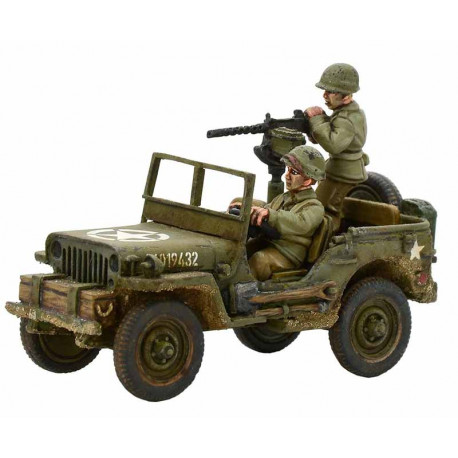 Jeep del ejército de EE. UU. Con 30 Cal MMG. Bolt Action.