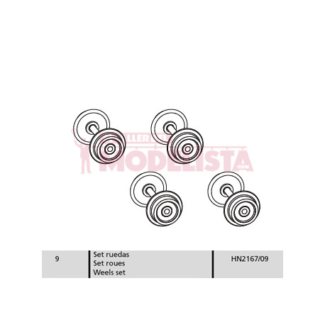 Wheel set for RENFE 592.