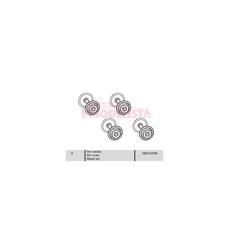 Ejes sin engranaje para RENFE 592.