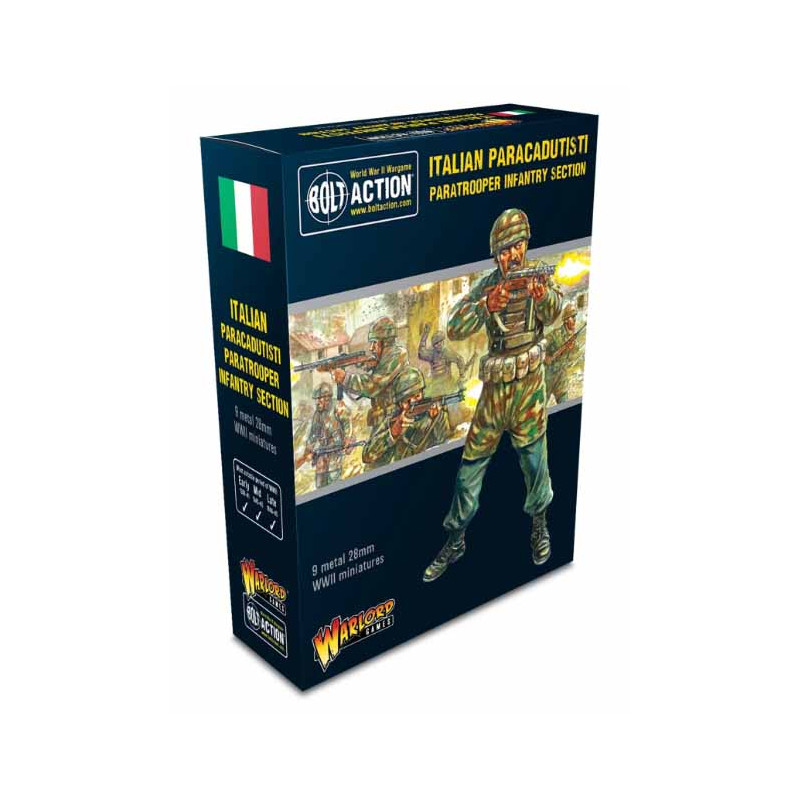 Italian Paracadutisti paratrooper infantry section. Bolt Action.