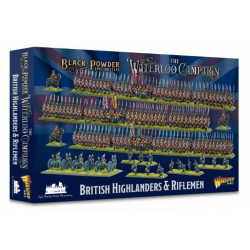 Montañeses y fusileros británicos. Black Powder Epic Battles: Waterloo.
