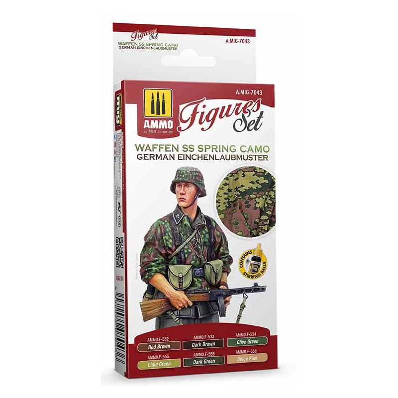 Camuflaje alemán Einchenlaubmuster primavera.