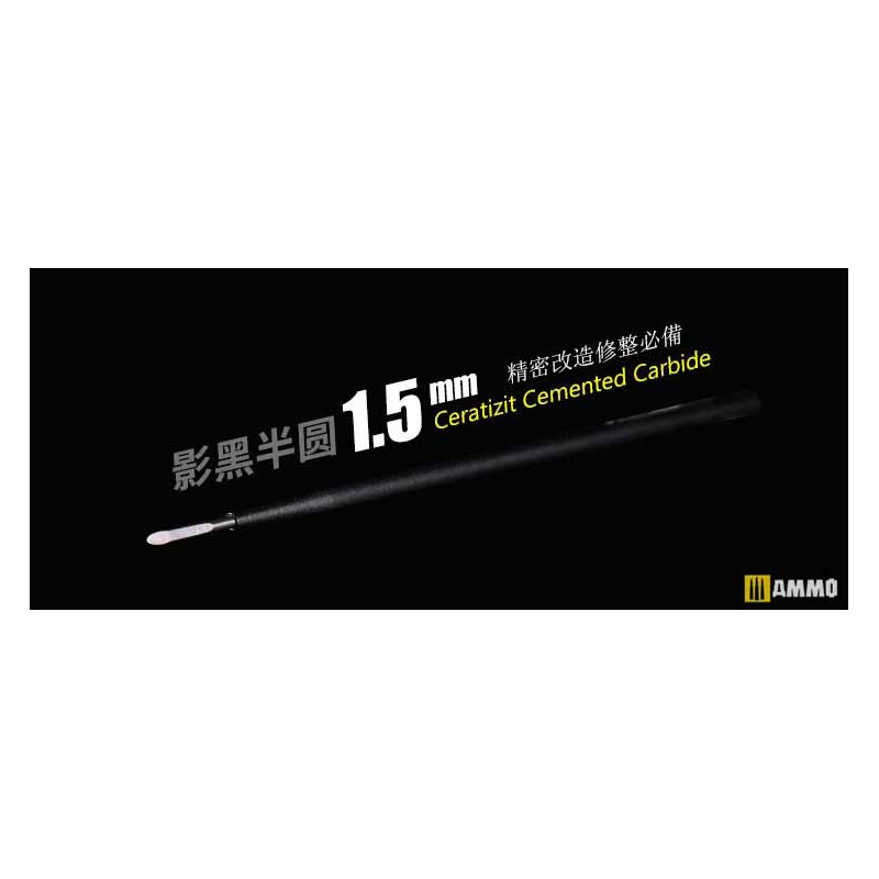 Cuchillo de Carburo para Tallar 1,5mm (semicírculo).