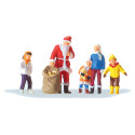 Papa Noel con niños.