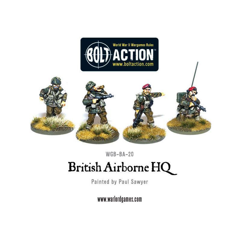 Paracaidistas británicos, cuartel general. Bolt Action.