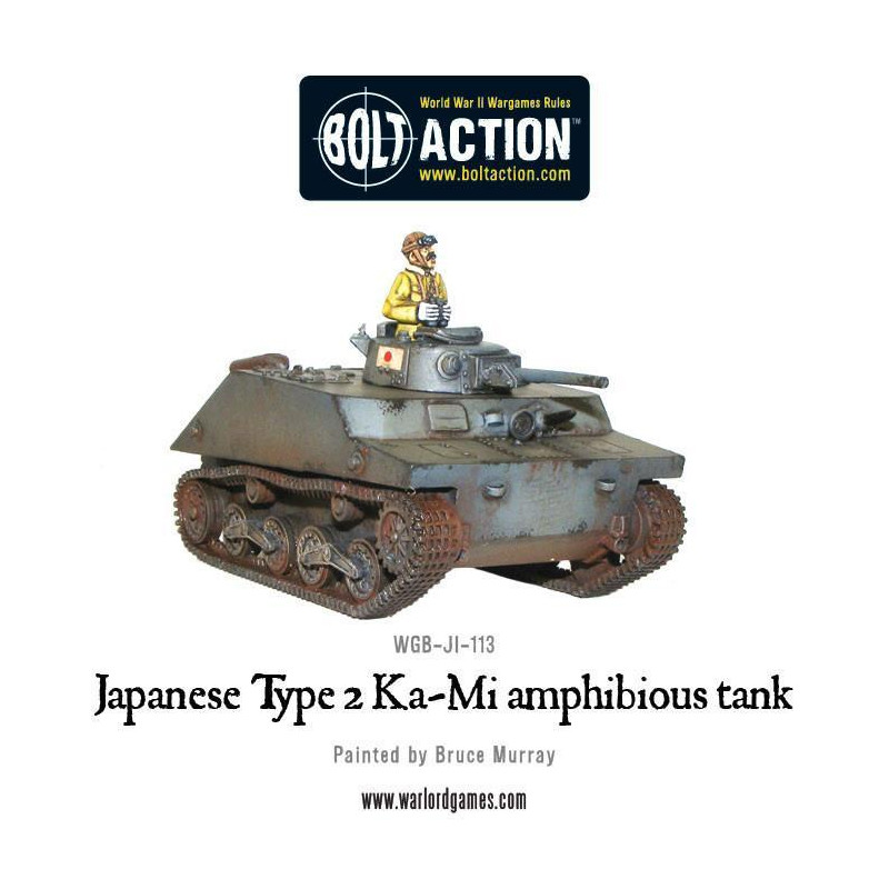 Japanese Type 2 Ka-Mi amphibious tank. Bolt Action. Japanese Type 2 Ka-Mi amphibious tank. Bolt Action.
