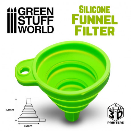 Silicone funnel filter.