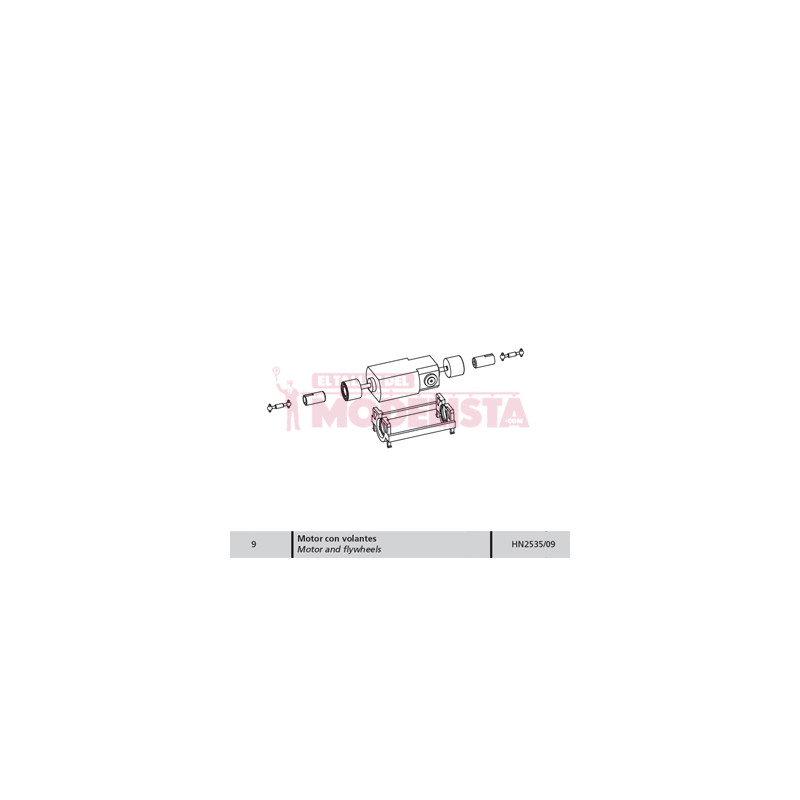 Motor con volantes para 269 de RENFE.